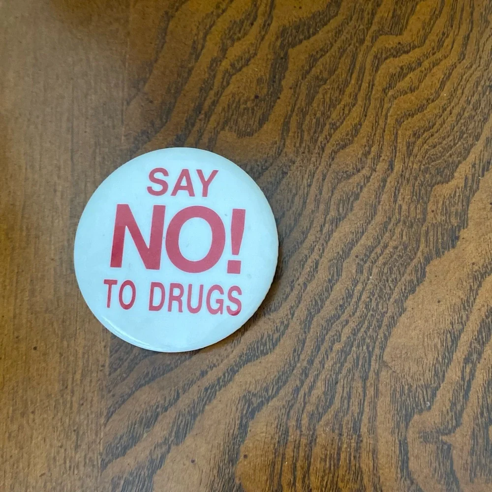 Say No To Drugs and Safety Belts Save Lives Button Pins